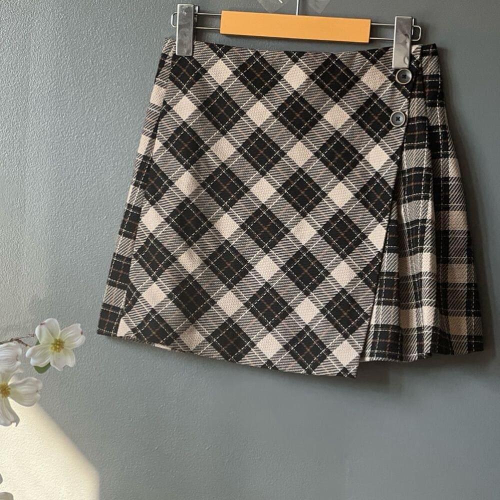 ZARA Box Pleat Wrap Skirt